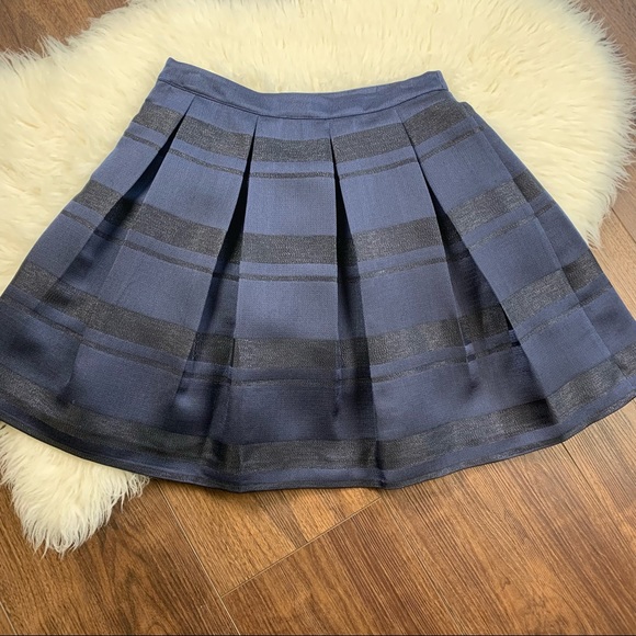 Vineyard Vines Women’s Size 4 Navy Pleated Sparkling Above The Knee Skirt - Picture 4 of 6